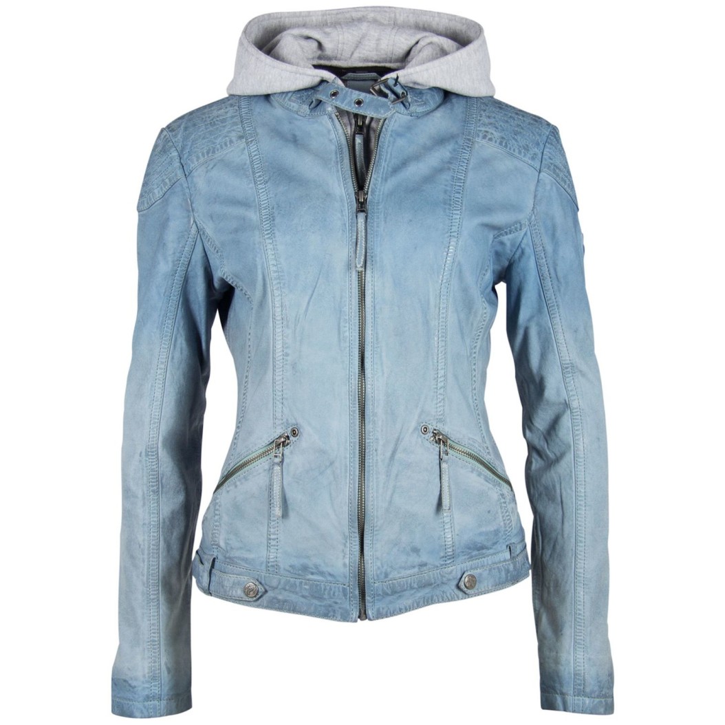 Geaca de Piele Dama Gipsy Albastru Deschis GGTiffy LAMOV – IMBRACAMINTE