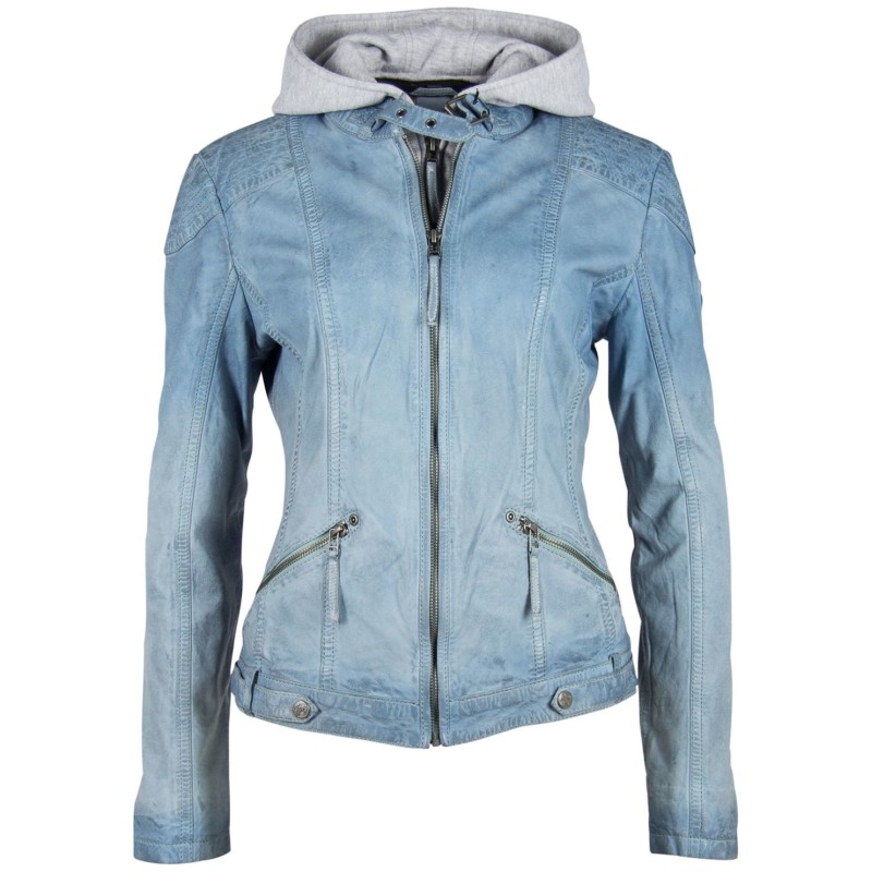 Geaca de Piele Dama Gipsy Albastru Deschis GGTiffy LAMOV – IMBRACAMINTE