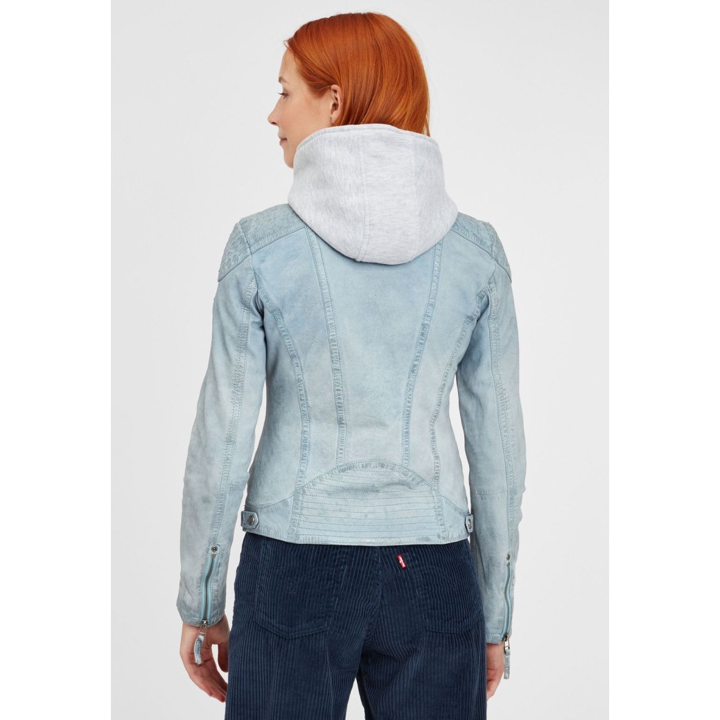 Geaca de Piele Dama Gipsy Albastru Deschis GGTiffy LAMOV – IMBRACAMINTE