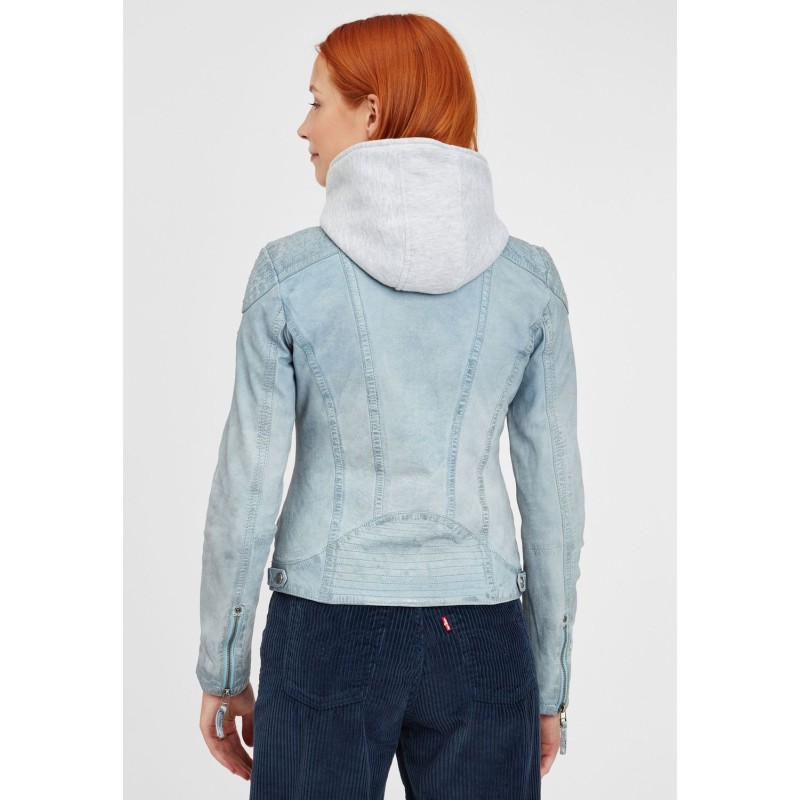 Geaca de Piele Dama Gipsy Albastru Deschis GGTiffy LAMOV – IMBRACAMINTE