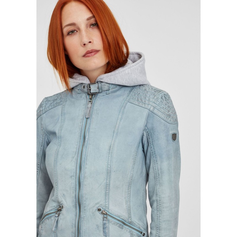 Geaca de Piele Dama Gipsy Albastru Deschis GGTiffy LAMOV – IMBRACAMINTE