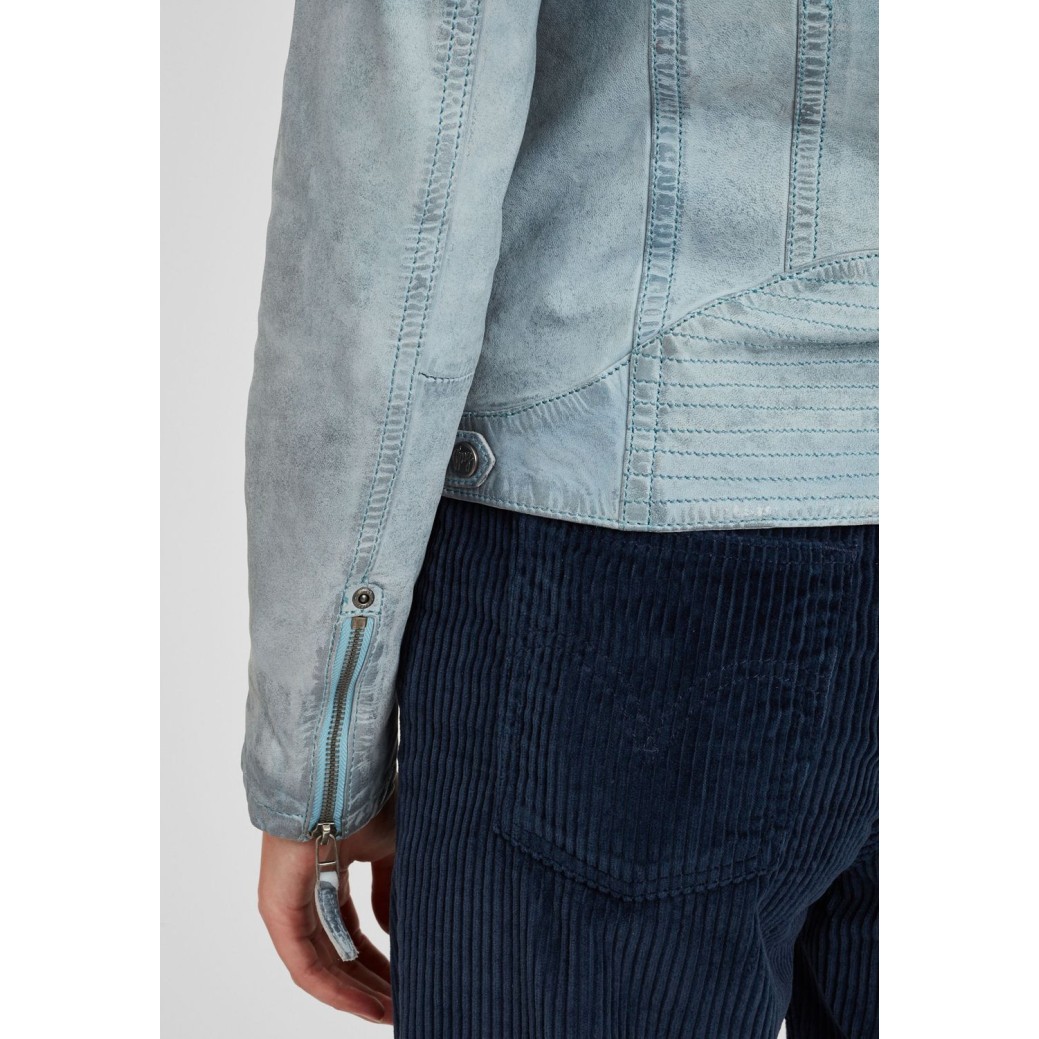 Geaca de Piele Dama Gipsy Albastru Deschis GGTiffy LAMOV – IMBRACAMINTE