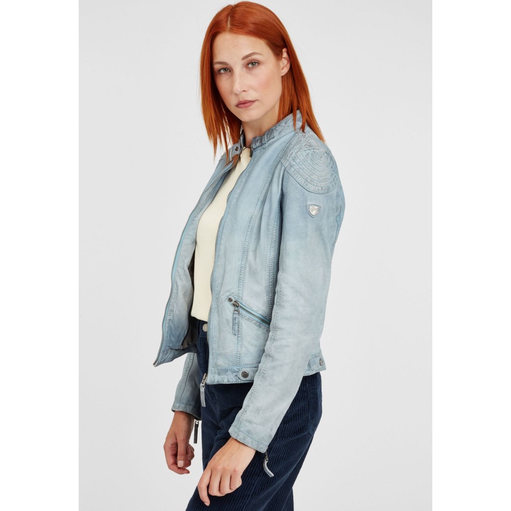 Geaca de Piele Dama Gipsy Albastru Deschis GGTiffy LAMOV – IMBRACAMINTE