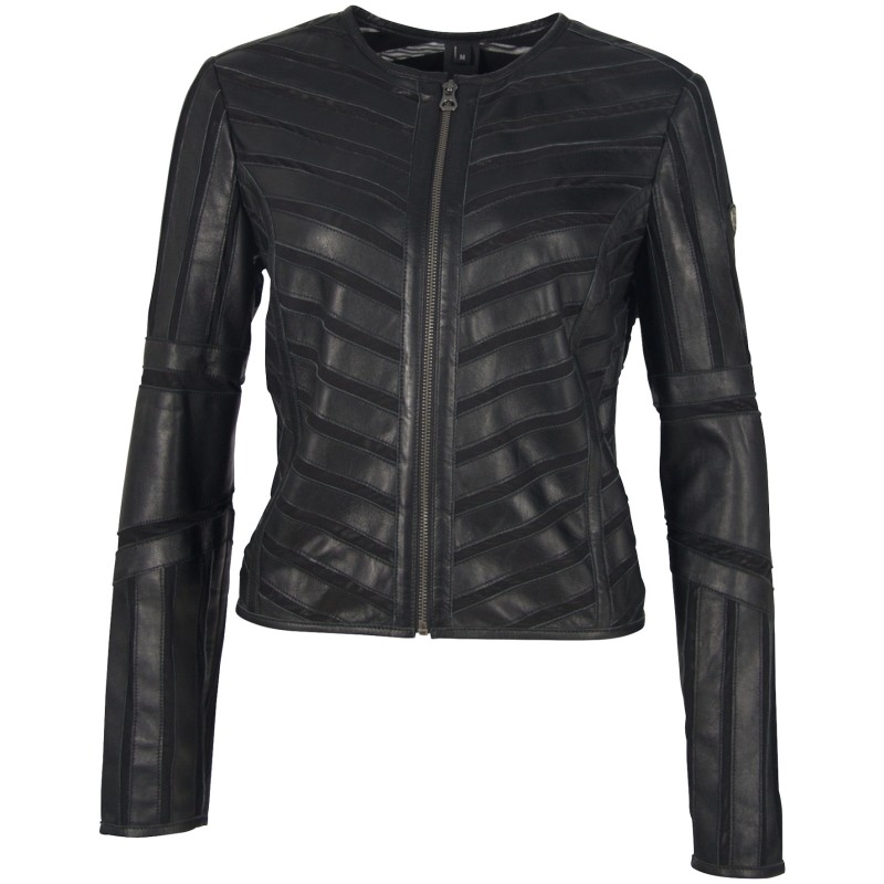 Geaca de Piele Naturala Dama Gipsy Neagra GGTiya LELEV – IMBRACAMINTE