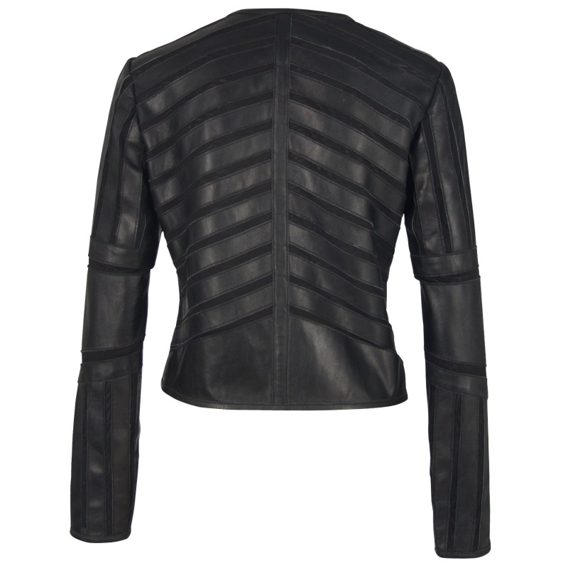 Geaca de Piele Naturala Dama Gipsy Neagra GGTiya LELEV – IMBRACAMINTE