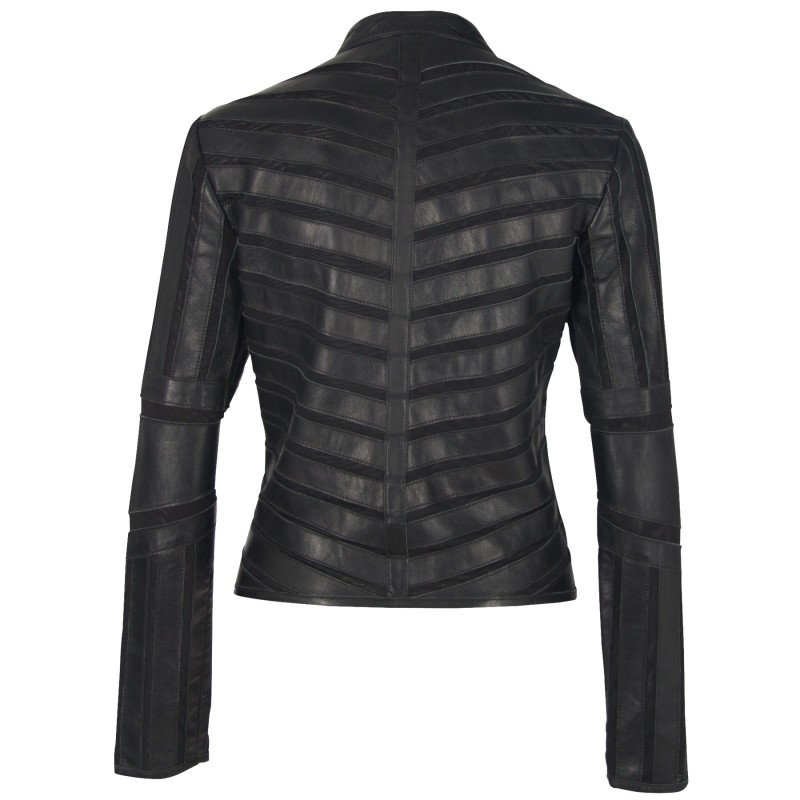 Geaca de Piele Naturala Dama Gipsy Neagra GGTonya LELEV – IMBRACAMINTE