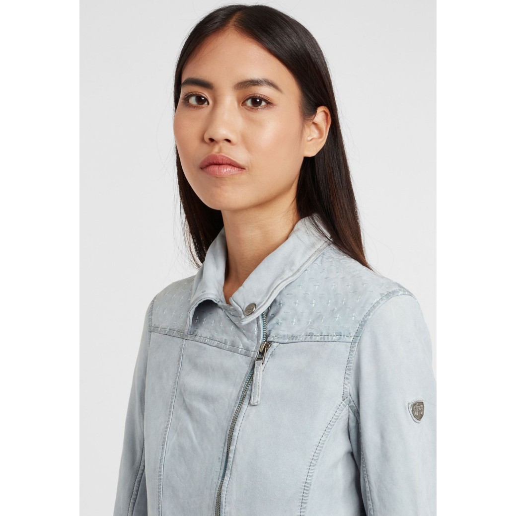 Geaca de Piele Naturala Dama Gipsy Albastru Deschis GGVilja LACOSV – IMBRACAMINTE