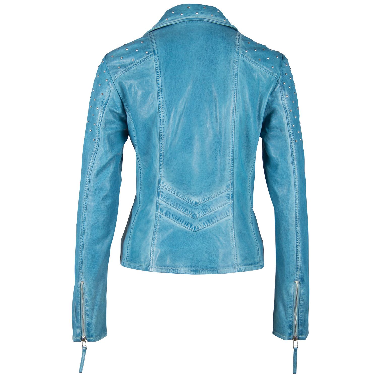 Geaca de Piele Dama Gipsy Turcoaz GGVinny LADEV – IMBRACAMINTE