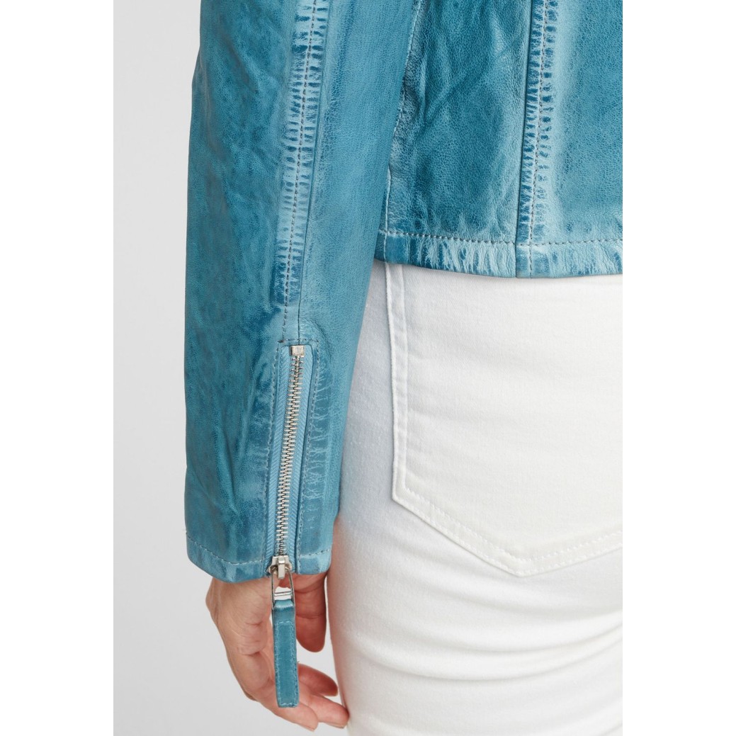 Geaca de Piele Dama Gipsy Turcoaz GGVinny LADEV – IMBRACAMINTE