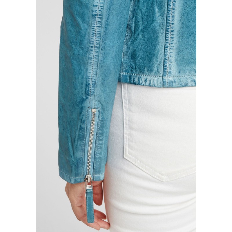 Geaca de Piele Dama Gipsy Turcoaz GGVinny LADEV – IMBRACAMINTE