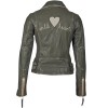 Geaca de Piele Naturala Dama Gipsy Olive GGWildheart LABAGV - readytowear.ro