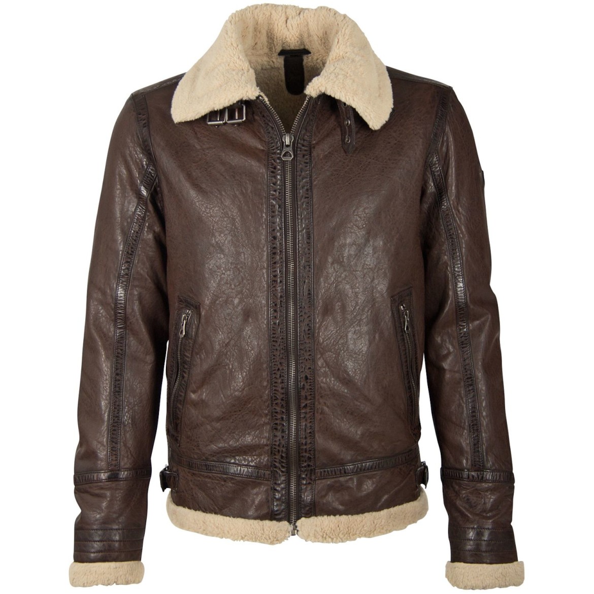 Cojoc de Piele Imblanit Barbati Gipsy Maro Inchis GMAirforce – IMBRACAMINTE