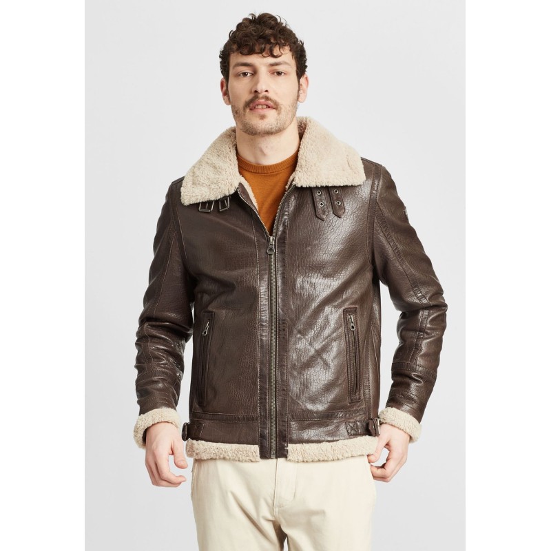 Cojoc de Piele Imblanit Barbati Gipsy Maro Inchis GMAirforce – IMBRACAMINTE Cojoc de Piele Imblanit Barbati Gipsy Maro Inchis GMAirforce – IMBRACAMINTE