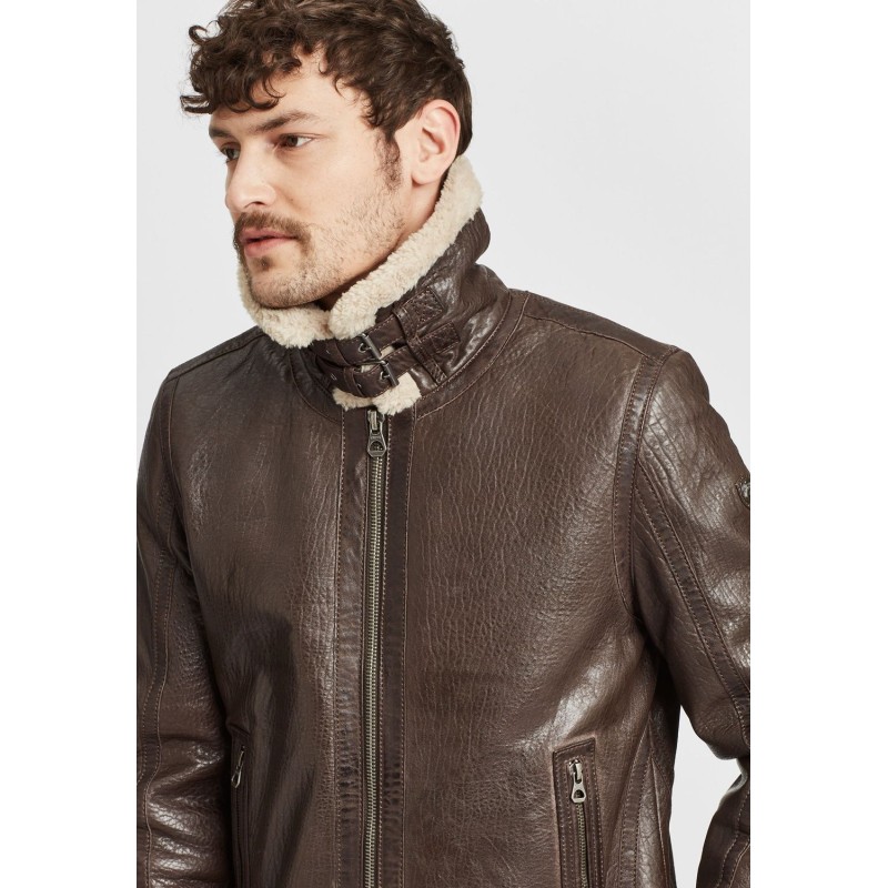 Cojoc de Piele Imblanit Barbati Gipsy Maro Inchis GMAirforce – IMBRACAMINTE Cojoc de Piele Imblanit Barbati Gipsy Maro Inchis GMAirforce – IMBRACAMINTE