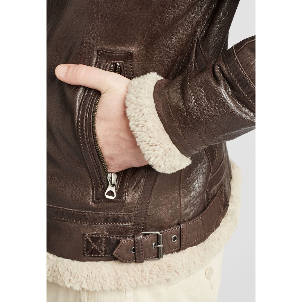 Cojoc de Piele Imblanit Barbati Gipsy Maro Inchis GMAirforce Cojoc de Piele Imblanit Barbati Gipsy Maro Inchis GMAirforce - readytowear.ro