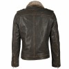 Geaca de Iarna din Piele Piele Barbati Gipsy Neagra GMAverest – IMBRACAMINTE