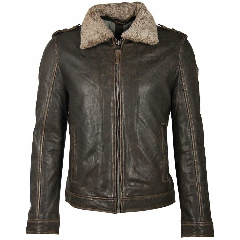 Geaca de Piele Barbati Gipsy Neagra GMAverest NSLROV W geci de piele - readytowear.ro