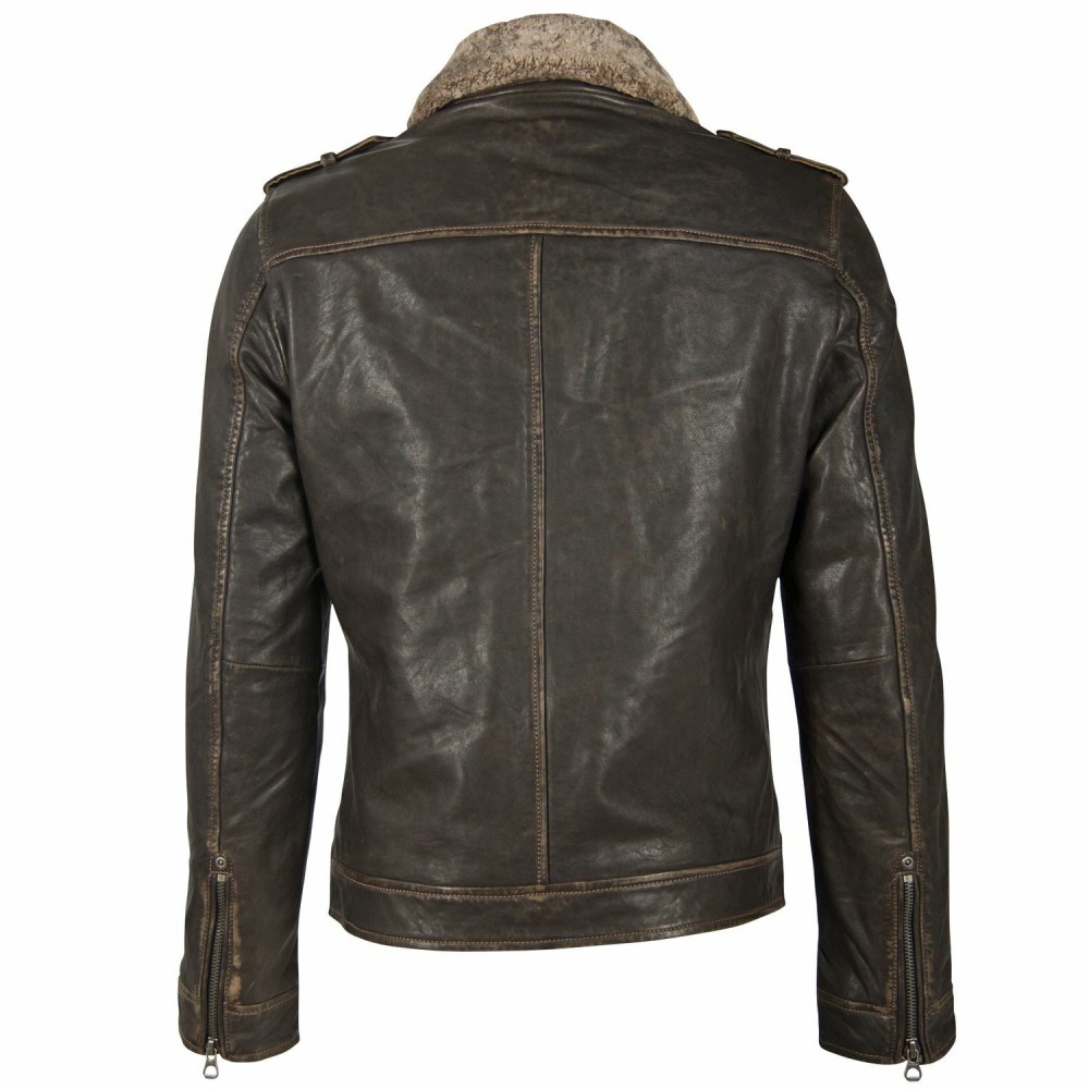 Geaca de Piele Barbati Gipsy Neagra GMAverest NSLROV W geci de piele - readytowear.ro