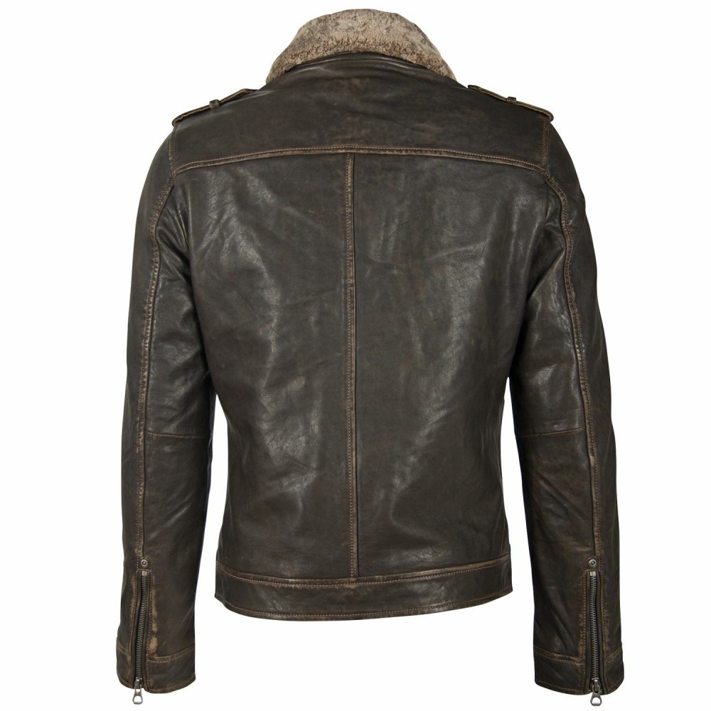 Geaca de Piele Barbati Gipsy Neagra GMAverest NSLROV W geci de piele - readytowear.ro