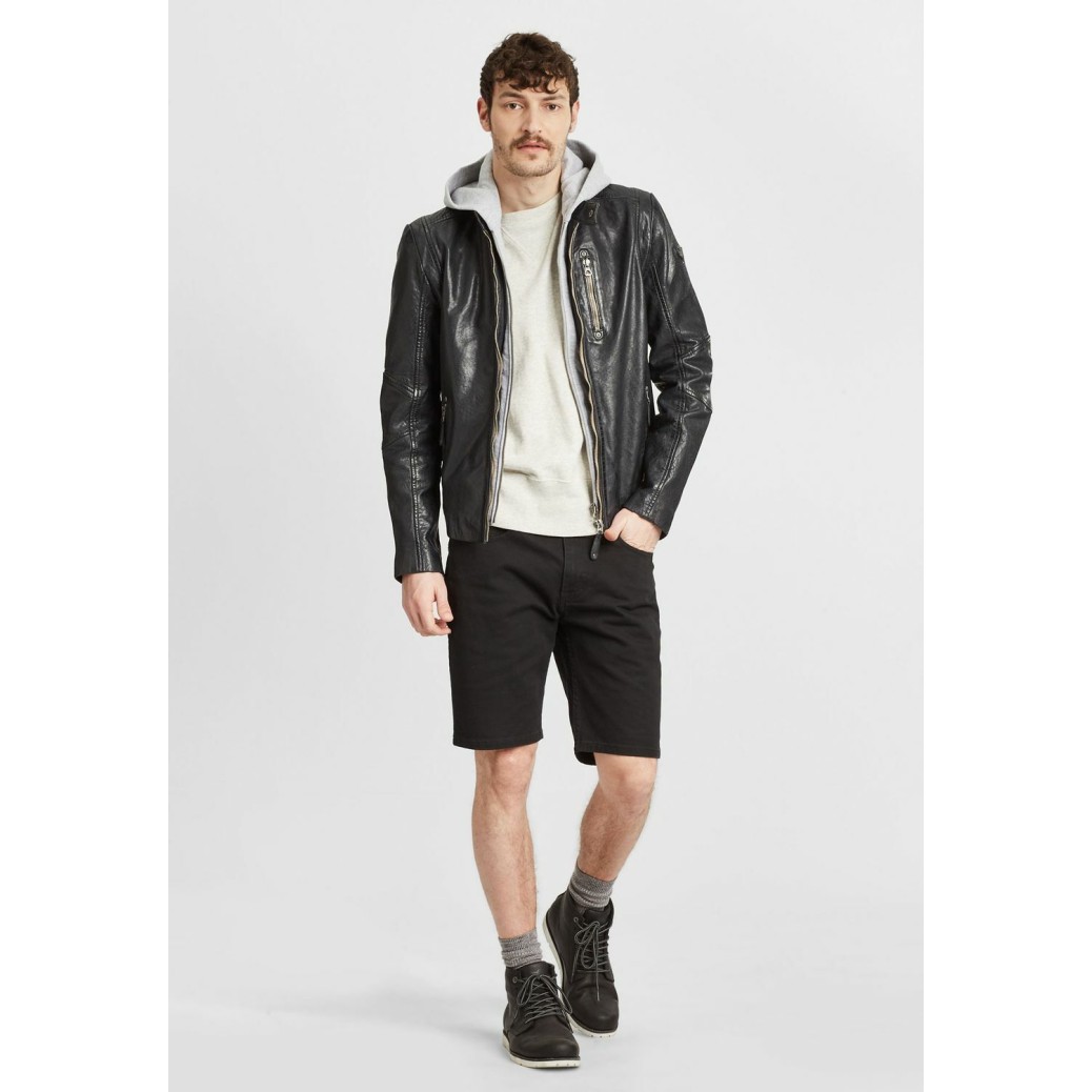 Geaca de Piele Barbati Gipsy Negru/Bleumarin GMBasko NZLV – IMBRACAMINTE