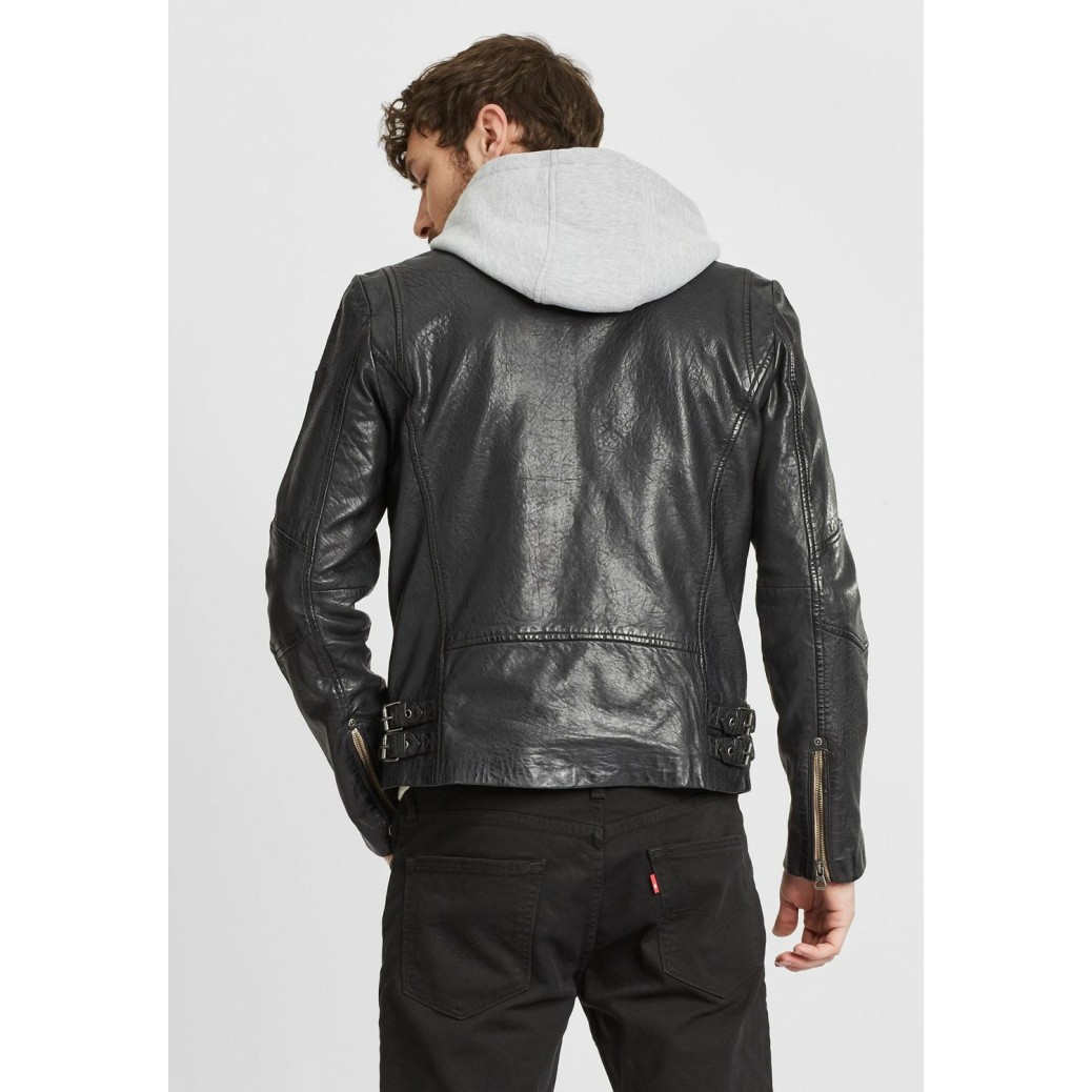 Geaca de Piele Barbati Gipsy Negru/Bleumarin GMBasko NZLV – IMBRACAMINTE