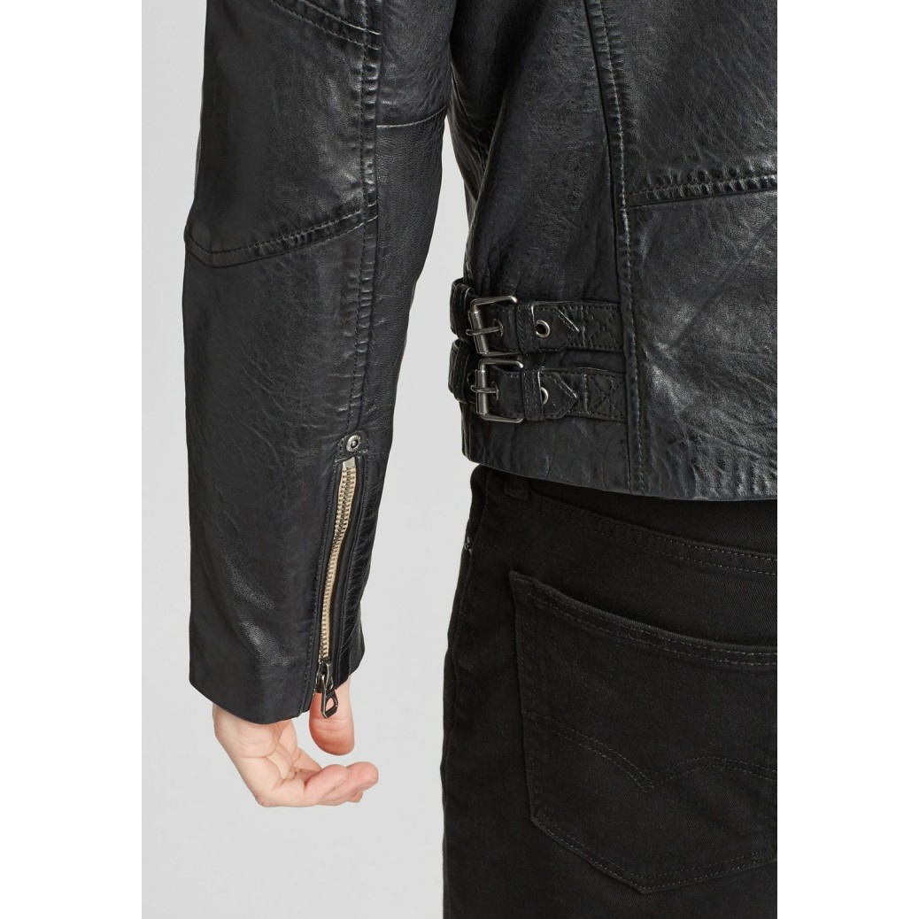 Geaca de Piele Barbati Gipsy Negru/Bleumarin GMBasko NZLV – IMBRACAMINTE