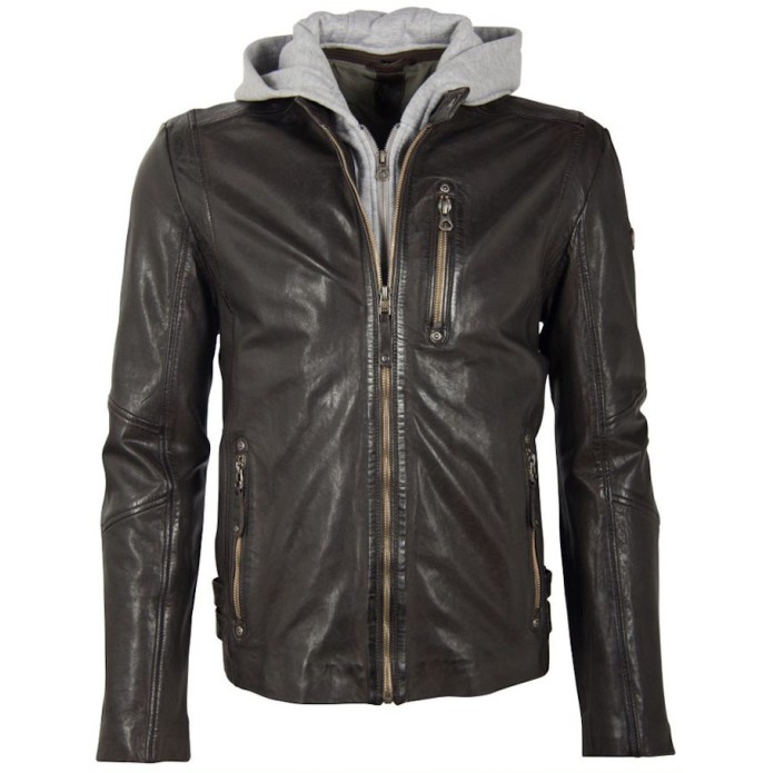 Geaca de Piele Barbati Gipsy Maro Inchis GMBasko NZLV – IMBRACAMINTE