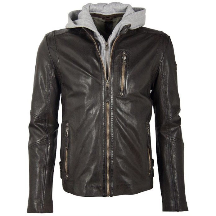 Geaca de Piele Barbati Gipsy Maro Inchis GMBasko NZLV – IMBRACAMINTE