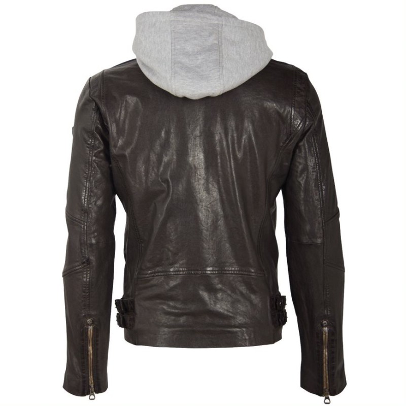 Geaca de Piele Barbati Gipsy Maro Inchis GMBasko NZLV – IMBRACAMINTE