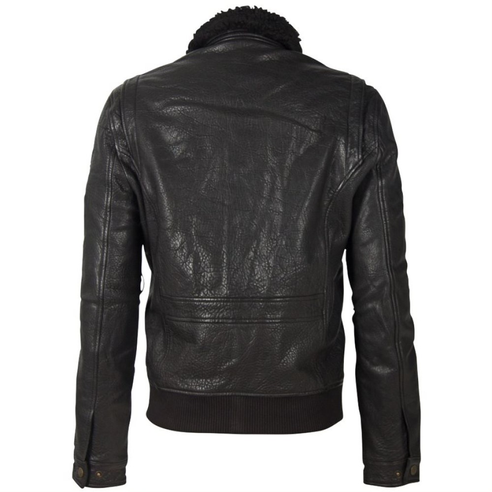 Geaca de Piele Barbati Gipsy Negru Antic GMCanjon LAMAV W geci de piele - readytowear.ro