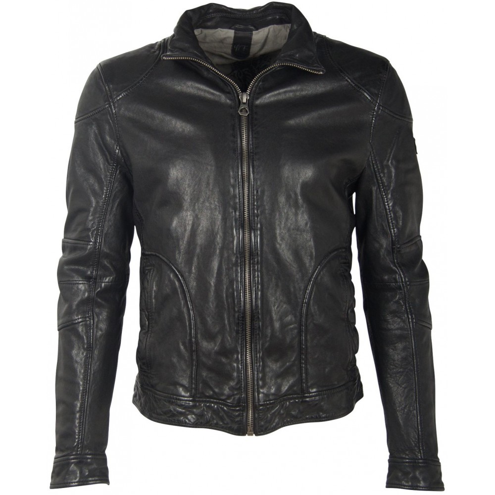 Geaca de Piele Barbati Gipsy Neagra GMChasto - readytowear.ro