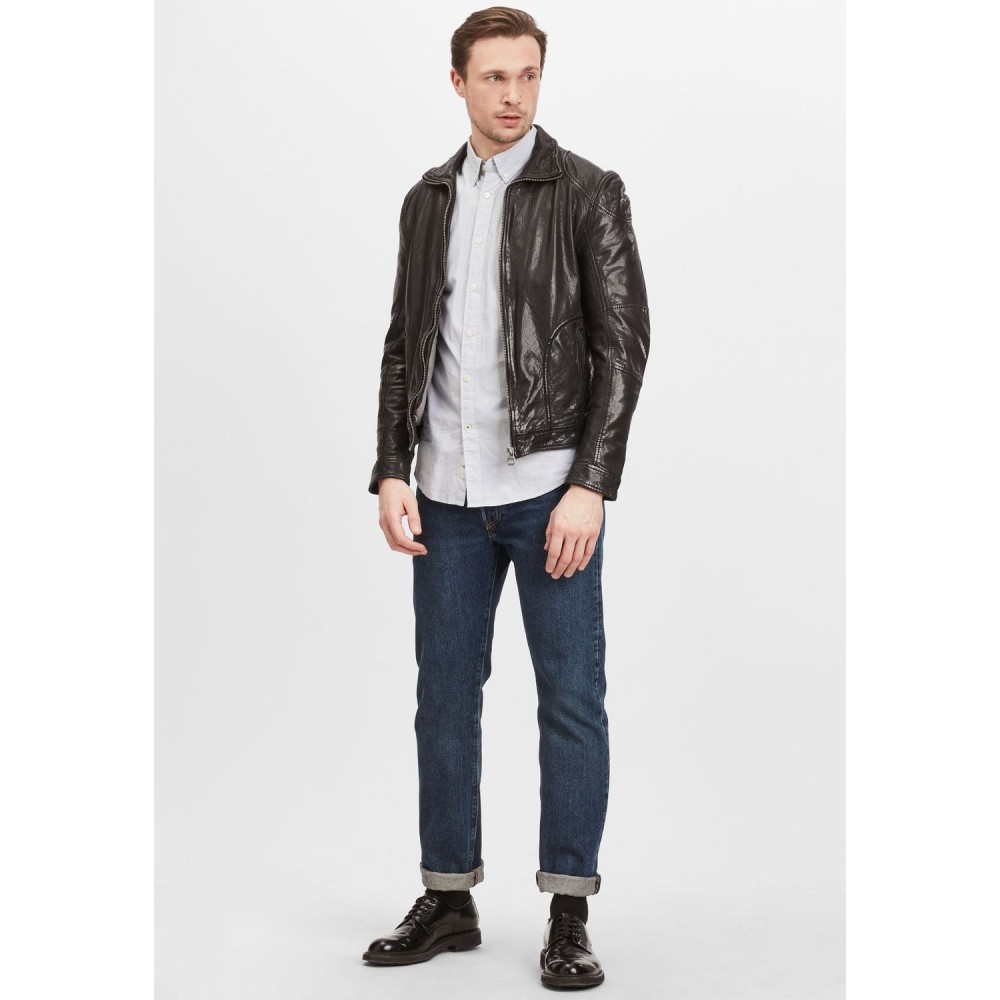 Geaca de Piele Barbati Gipsy Neagra GMChasto Geaca de Piele Barbati Gipsy Neagra GMChasto - readytowear.ro