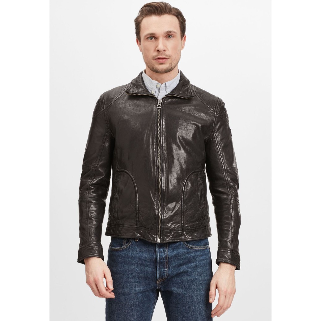 Geaca de Piele Barbati Gipsy Neagra GMChasto – IMBRACAMINTE