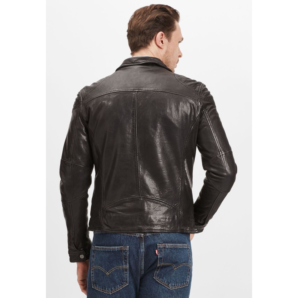 Geaca de Piele Barbati Gipsy Neagra GMChasto – IMBRACAMINTE