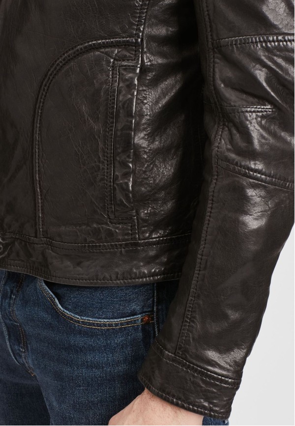 Geaca de Piele Barbati Gipsy Neagra GMChasto – IMBRACAMINTE — fotografia 7