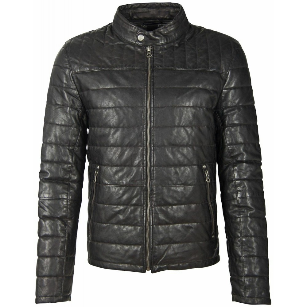 Geaca de Iarna din Piele Barbati Gipsy Neagra GMComrie Geaca de Iarna din Piele Barbati Gipsy Neagra GMComrie - readytowear.ro