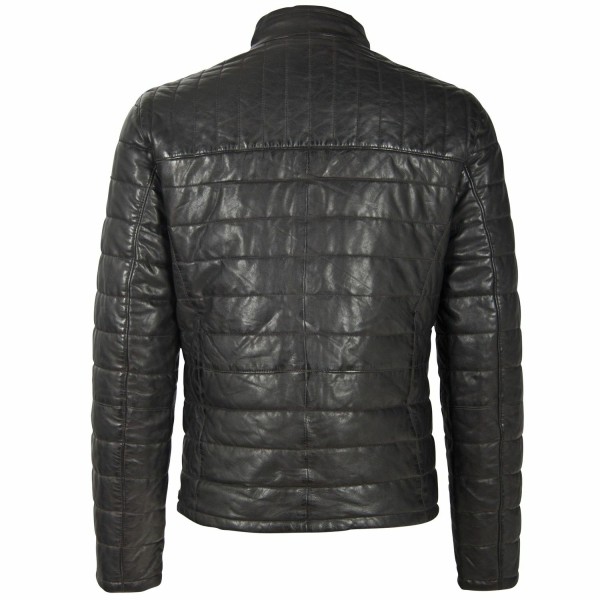 Geaca de Iarna din Piele Barbati Gipsy Neagra GMComrie – IMBRACAMINTE — fotografia 2