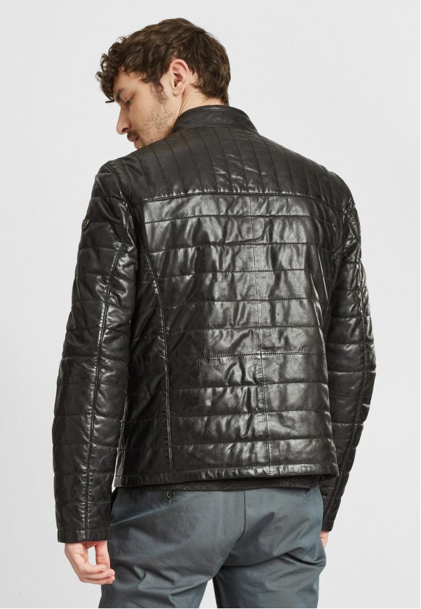 Geaca de Iarna din Piele Barbati Gipsy Neagra GMComrie – IMBRACAMINTE — fotografia 5