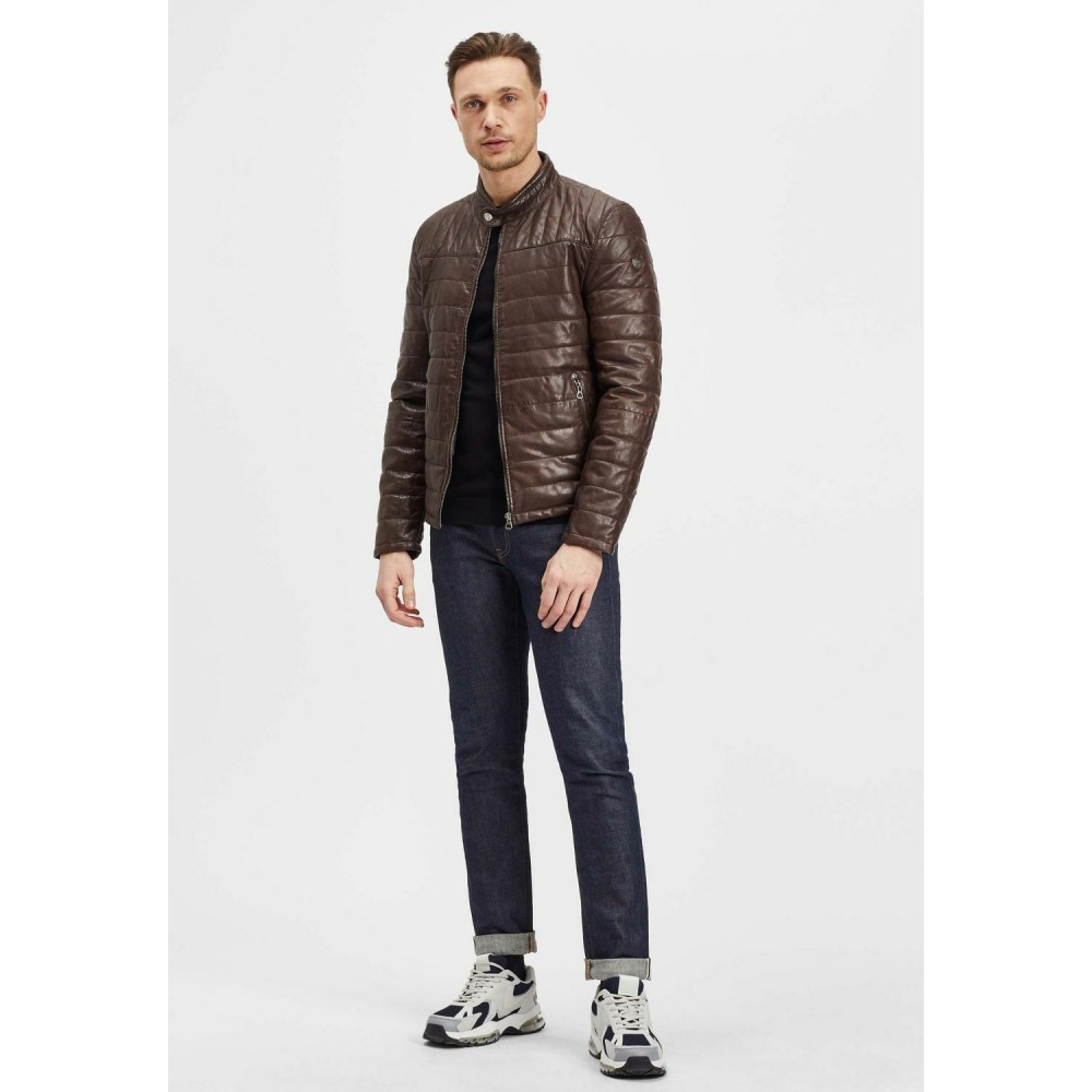 Geaca de Piele Barbati Gipsy Maro Inchis GMComrie LACEV W Geaca de Piele Barbati Gipsy Maro Inchis GMComrie LACEV W - readytowear.ro