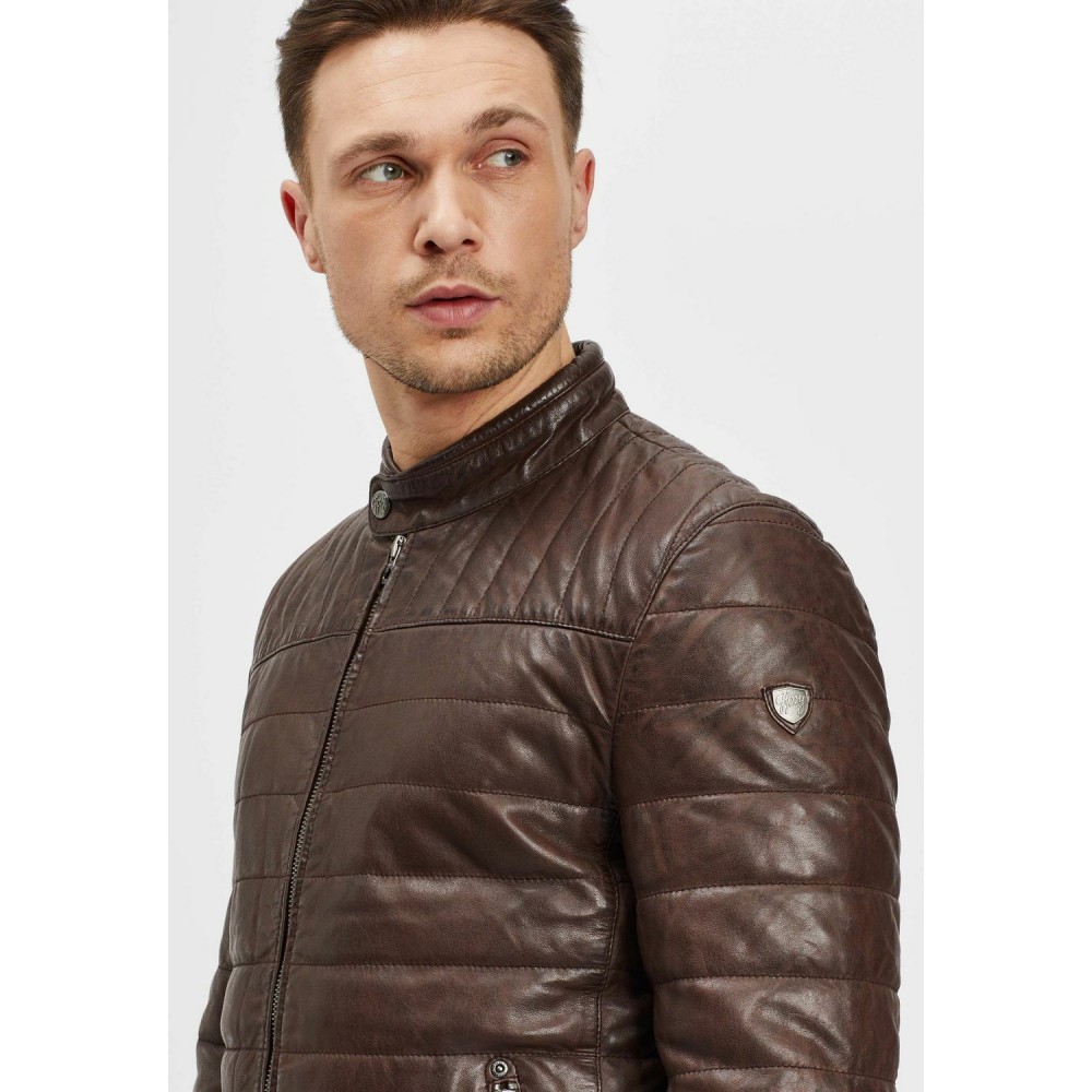 Geaca de Piele Barbati Gipsy Maro Inchis GMComrie LACEV W Geaca de Piele Barbati Gipsy Maro Inchis GMComrie LACEV W - readytowear.ro