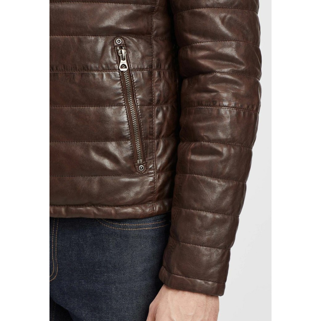 Geaca de Piele Barbati Gipsy Maro Inchis GMComrie LACEV W – IMBRACAMINTE