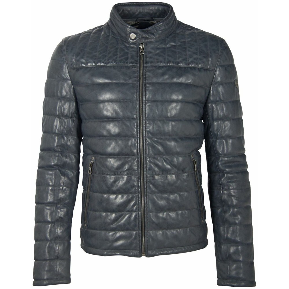 Geaca de Piele Barbati Gipsy Albastru Denim GMComrie LACEV W Geaca de Piele Barbati Gipsy Albastru Denim GMComrie LACEV W - readytowear.ro
