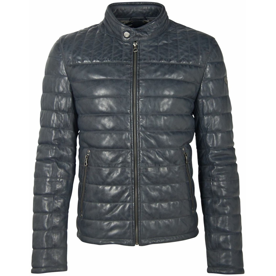 Geaca de Piele Barbati Gipsy Albastru Denim GMComrie LACEV W – IMBRACAMINTE