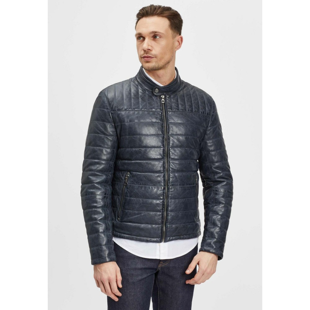 Geaca de Piele Barbati Gipsy Albastru Denim GMComrie LACEV W geci de piele - readytowear.ro