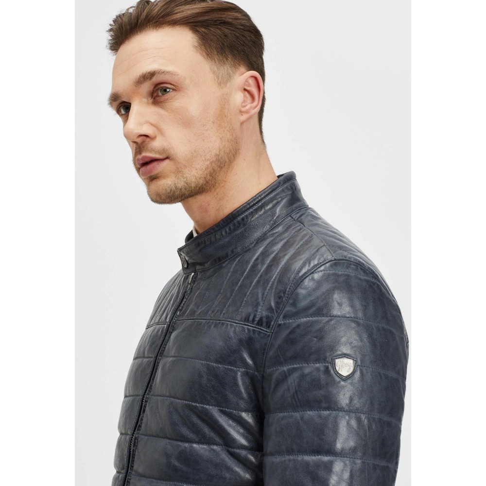 Geaca de Piele Barbati Gipsy Albastru Denim GMComrie LACEV W geci de piele - readytowear.ro