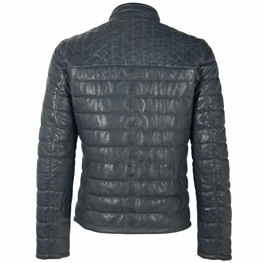 Geaca de Piele Barbati Gipsy Albastru Denim GMComrie LACEV W Geaca de Piele Barbati Gipsy Albastru Denim GMComrie LACEV W - readytowear.ro