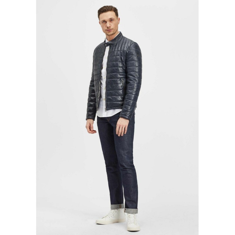 Geaca de Piele Barbati Gipsy Albastru Denim GMComrie LACEV W – Black Friday Geaca de Piele Barbati Gipsy Albastru Denim GMComrie LACEV W – Black Friday