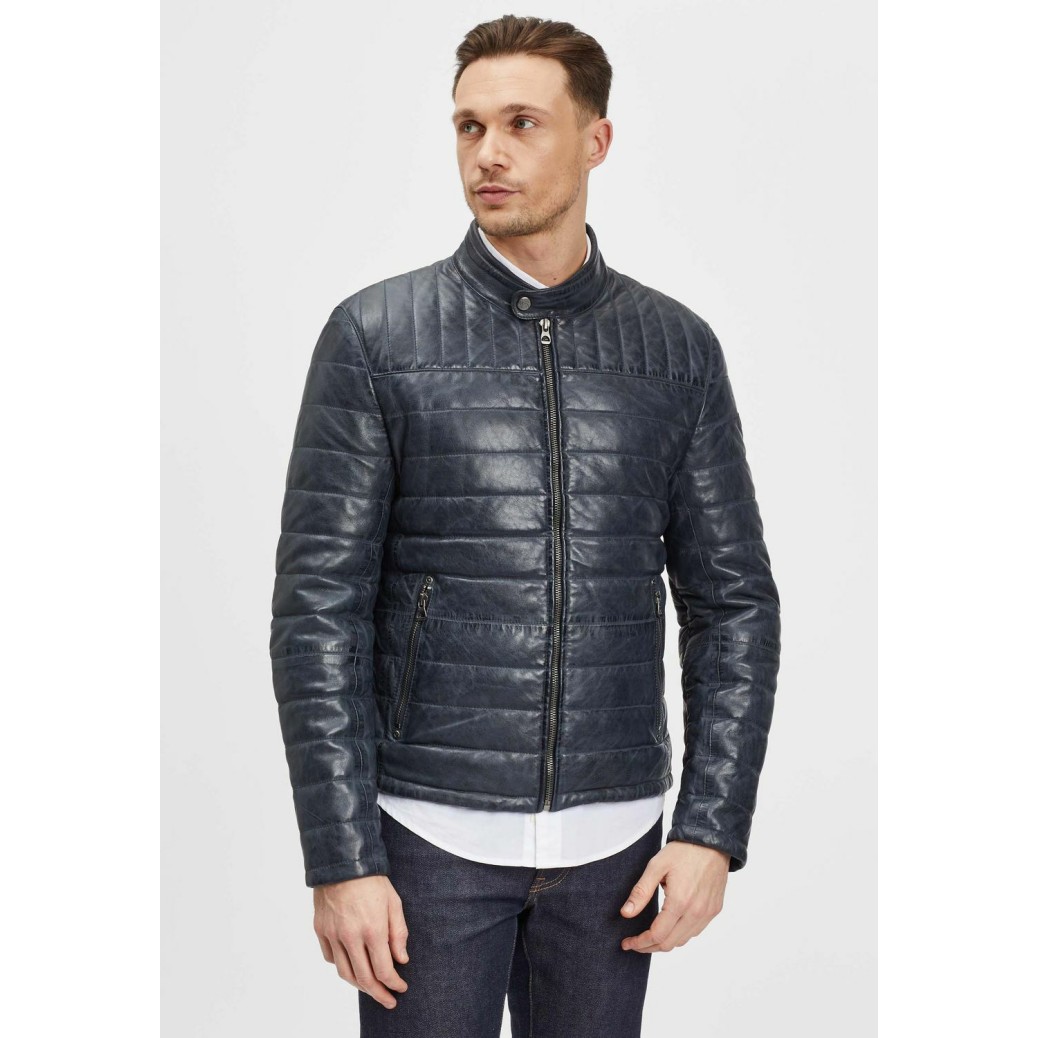 Geaca de Piele Barbati Gipsy Albastru Denim GMComrie LACEV W – IMBRACAMINTE