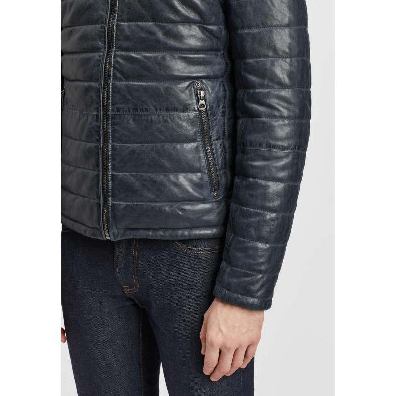 Geaca de Piele Barbati Gipsy Albastru Denim GMComrie LACEV W – Black Friday Geaca de Piele Barbati Gipsy Albastru Denim GMComrie LACEV W – Black Friday