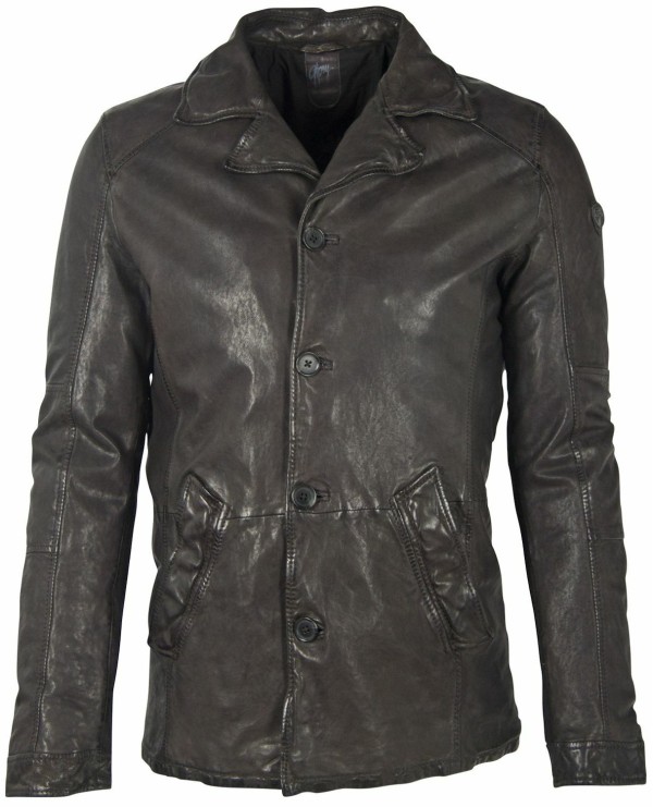 Geaca de Piele Barbati Gipsy Neagra GMCrimsum LATEOV W – IMBRACAMINTE — fotografia 1